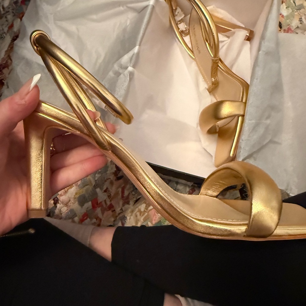 Elegant Gold Women's Heels